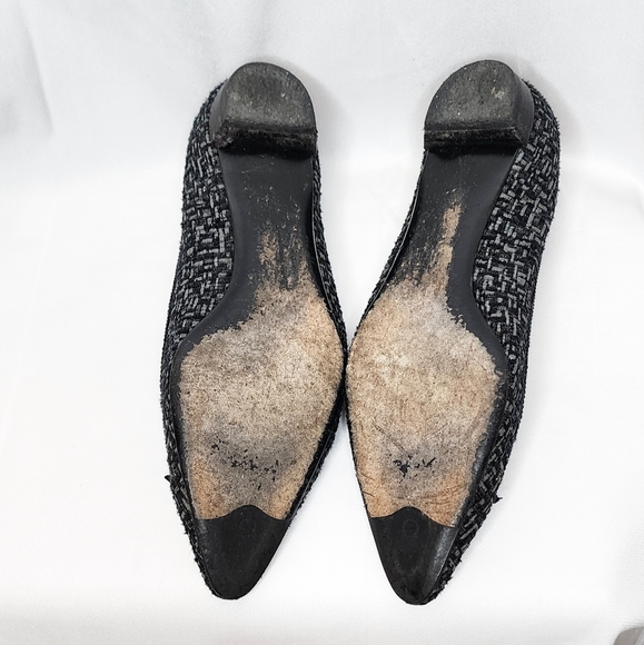 Women's Salvatore Ferragamo Pointed Toe Ballet Flats / Size 7 / 1.5cm Wide Heels - Picture 6 of 7